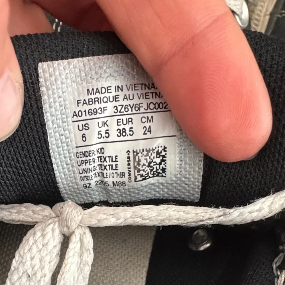 Converse Kids' Black and White Sneakers